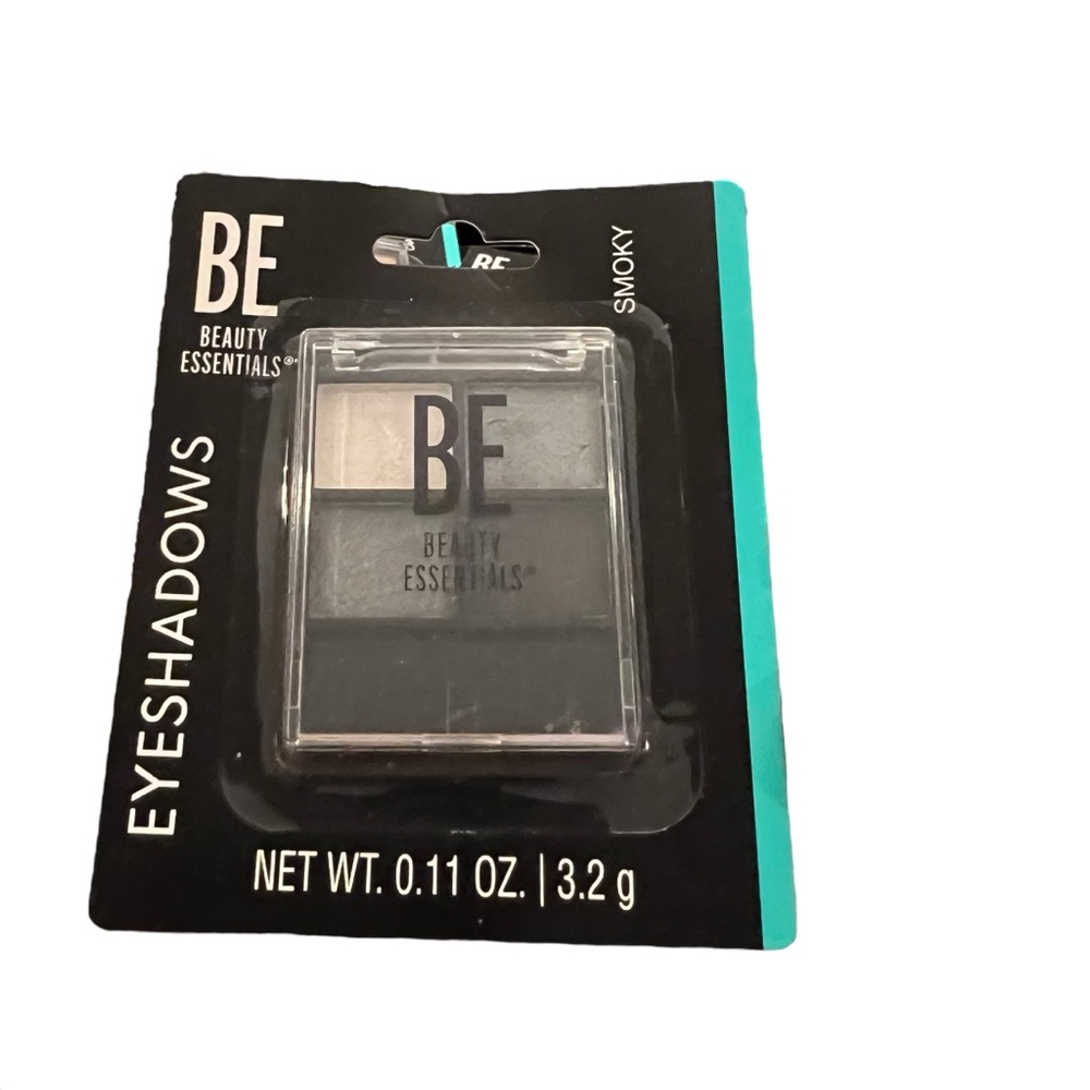 BE Beauty Essentials Eyeshadow‎ 4 Color Palette NEW SMOKY Blue Grey Ivory